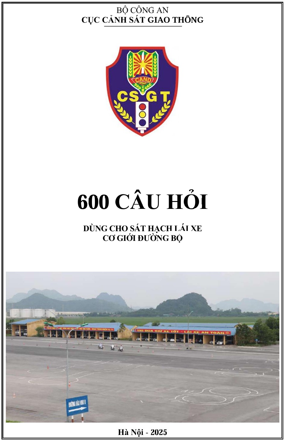 Bộ tài liệu 600 câu hỏi thi bằng lái xe 2025