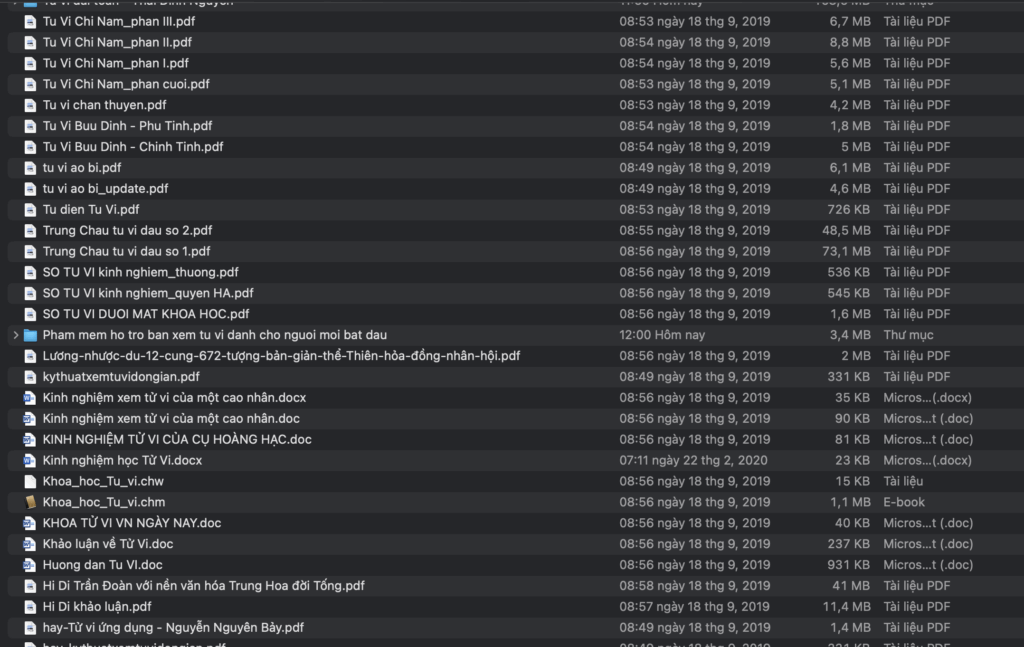 Chia sẻ sách tử vi miễn phí