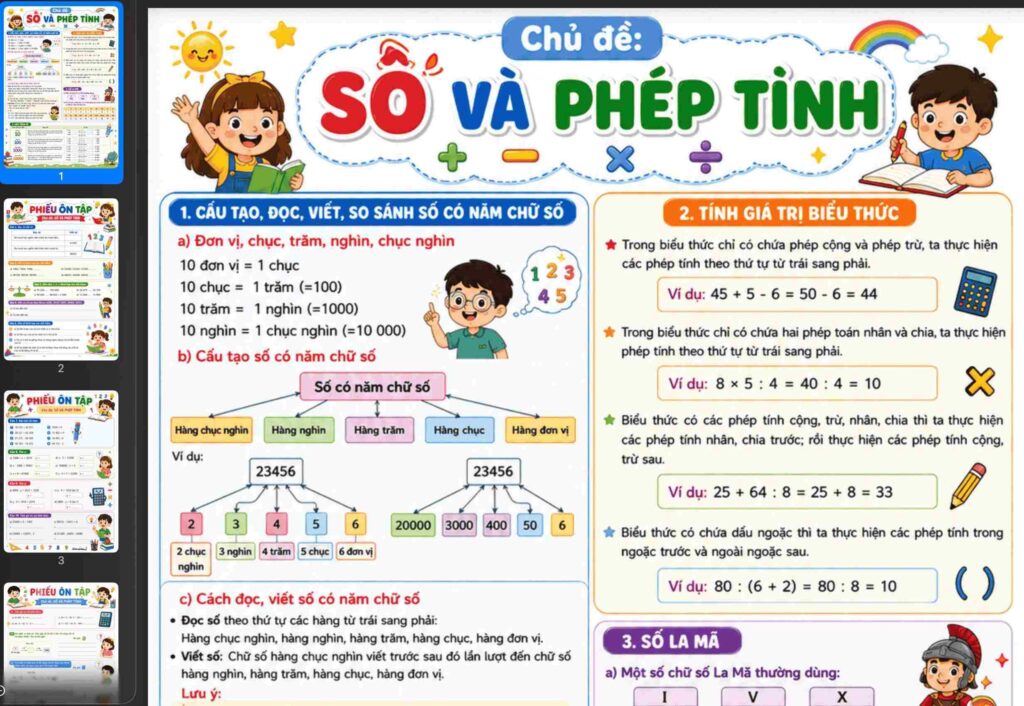 Tài liệu ôn tập toán lớp 3-4
