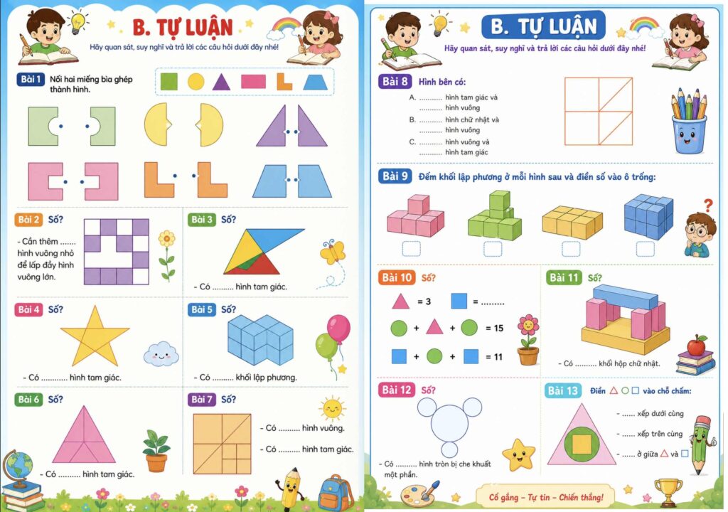 Tặng tài liệu ôn tập toán lớp 1